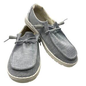 Hey Dude Women's Stretch Loafers Gray Wendy Style Size 7 Ladies